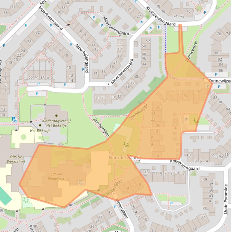 Kaart van postcodegebied 3962HT.