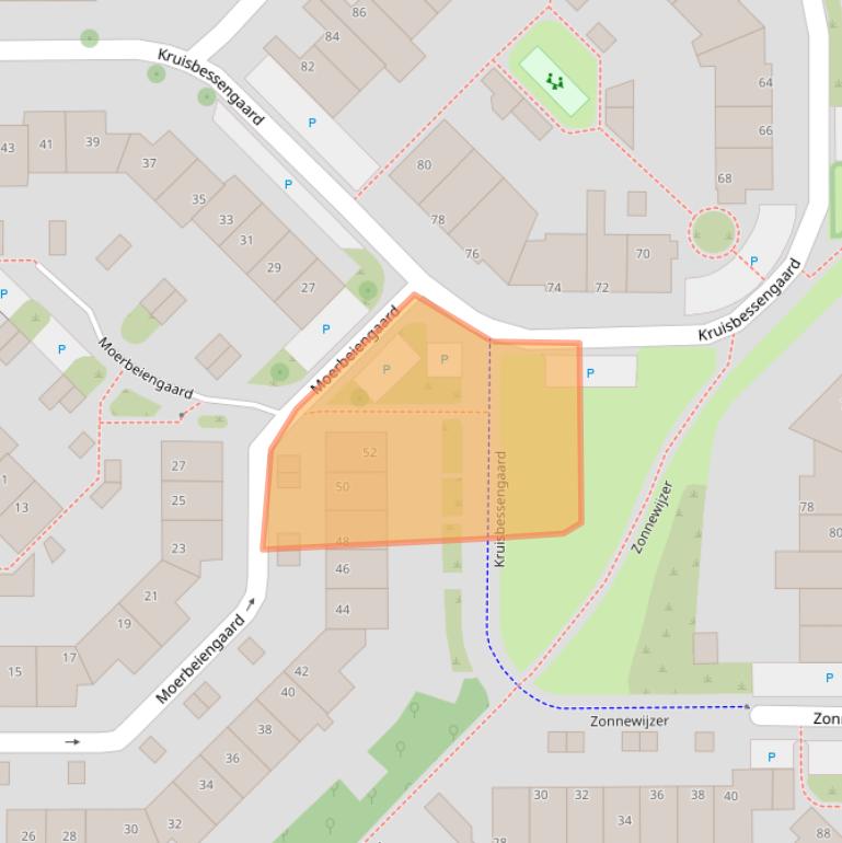 Kaart van postcodegebied 3962JG.