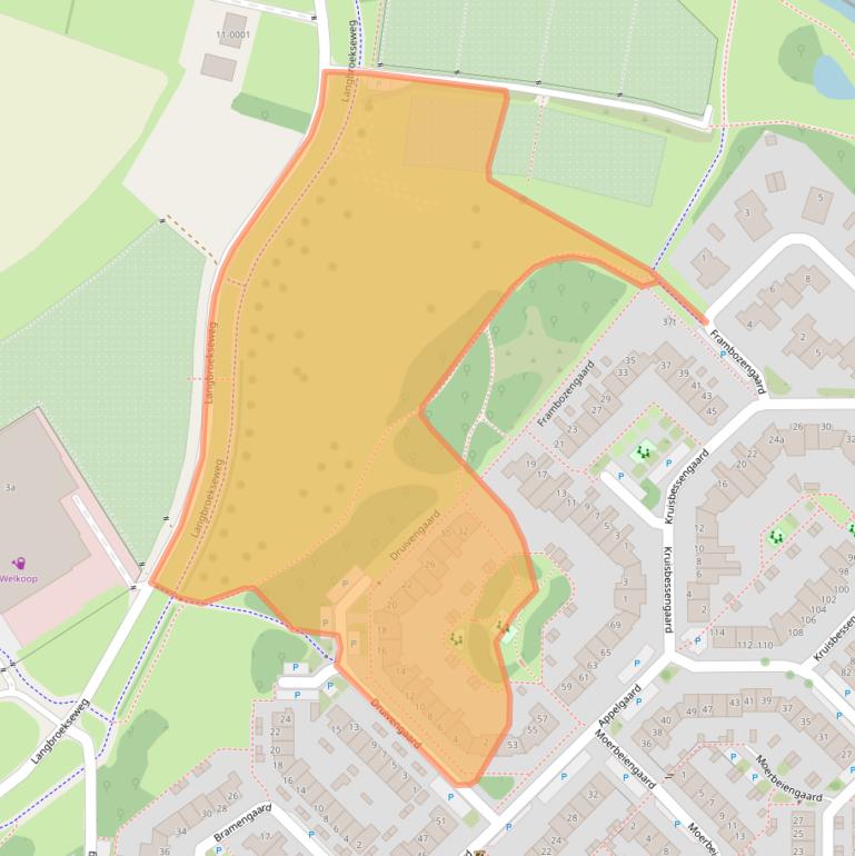 Kaart van postcodegebied 3962JV.