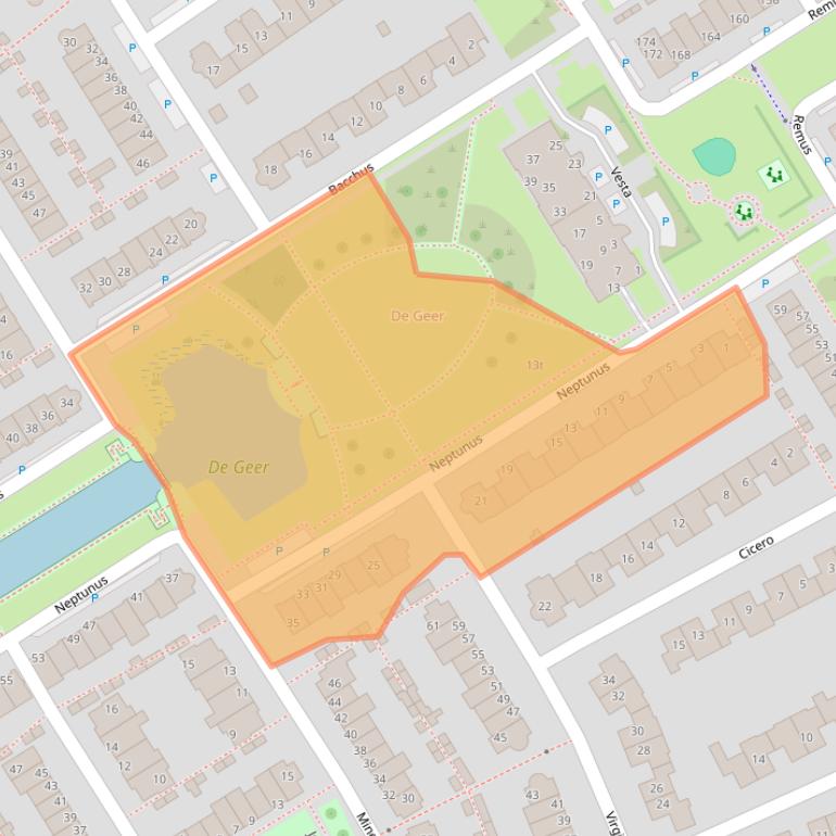 Kaart van postcodegebied 3962KW.