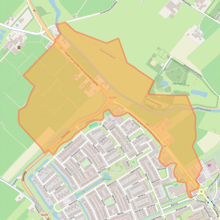 Kaart van postcodegebied 3962RB.