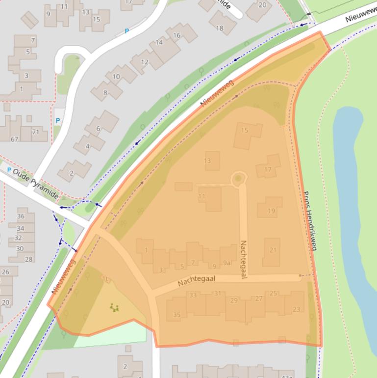 Kaart van postcodegebied 3962TH.