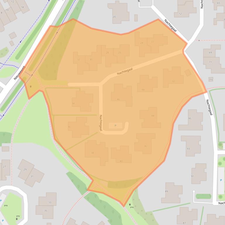 Kaart van postcodegebied 3962TM.