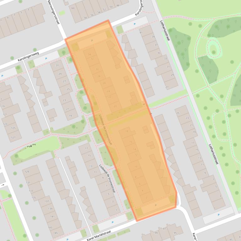 Kaart van postcodegebied 3962VH.