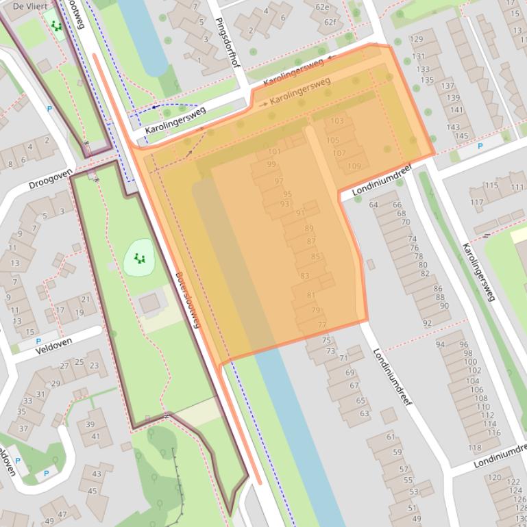 Kaart van postcodegebied 3962XZ.