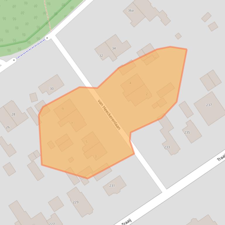 Kaart van postcodegebied 3971AD.