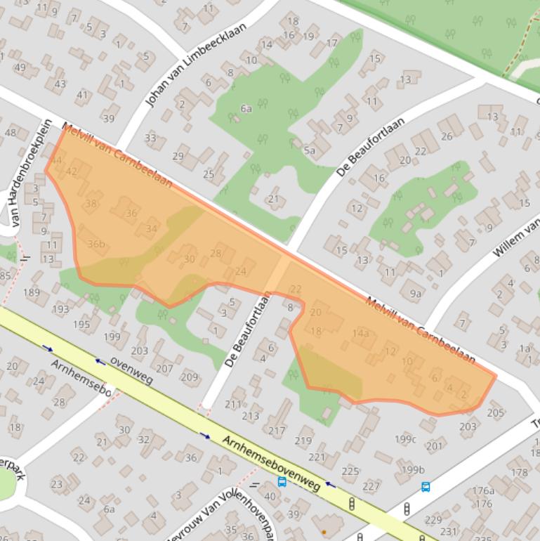 Kaart van postcodegebied 3971BE.