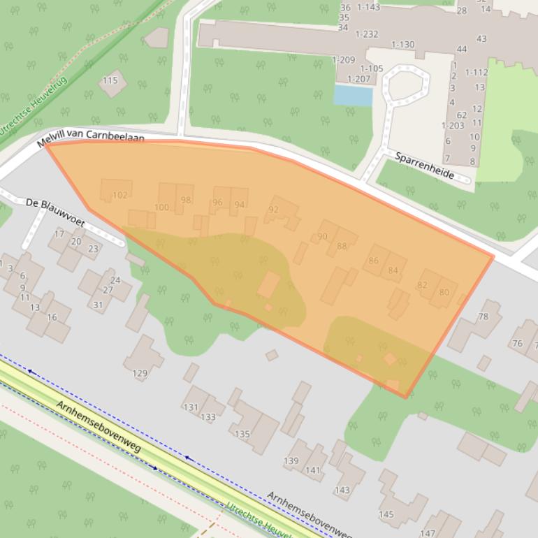 Kaart van postcodegebied 3971BH.