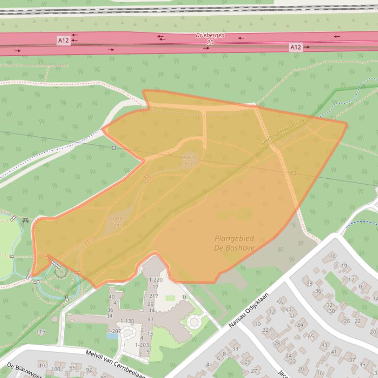 Kaart van postcodegebied 3971BN.
