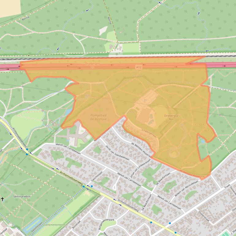 Kaart van postcodegebied 3971BX.