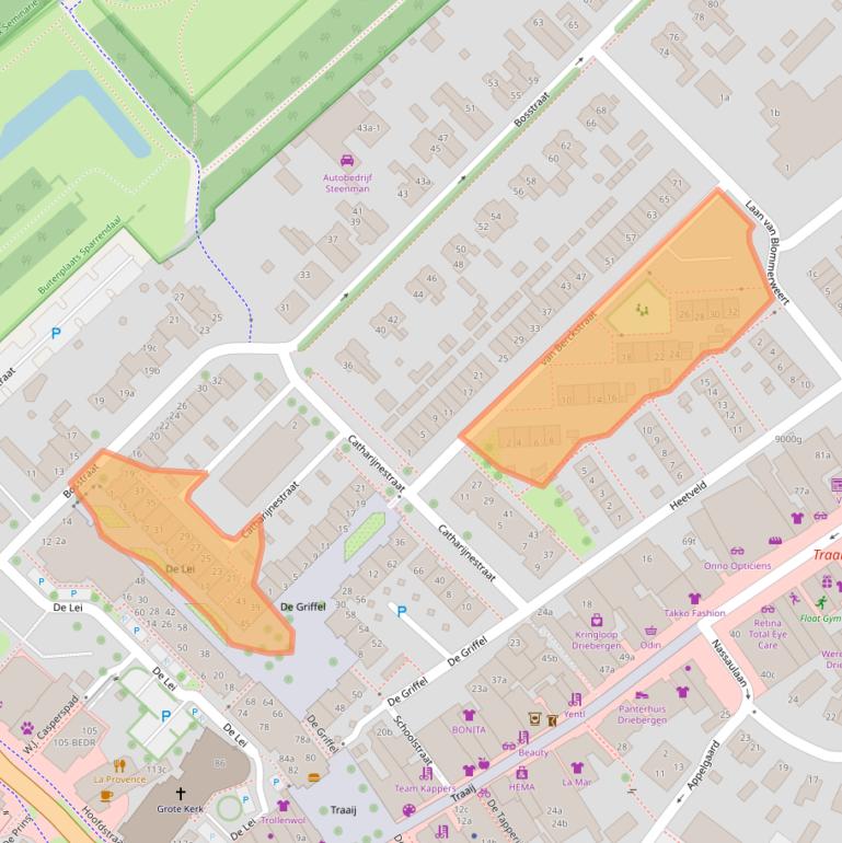 Kaart van postcodegebied 3971CC.