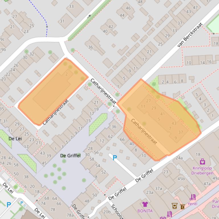 Kaart van postcodegebied 3971CD.