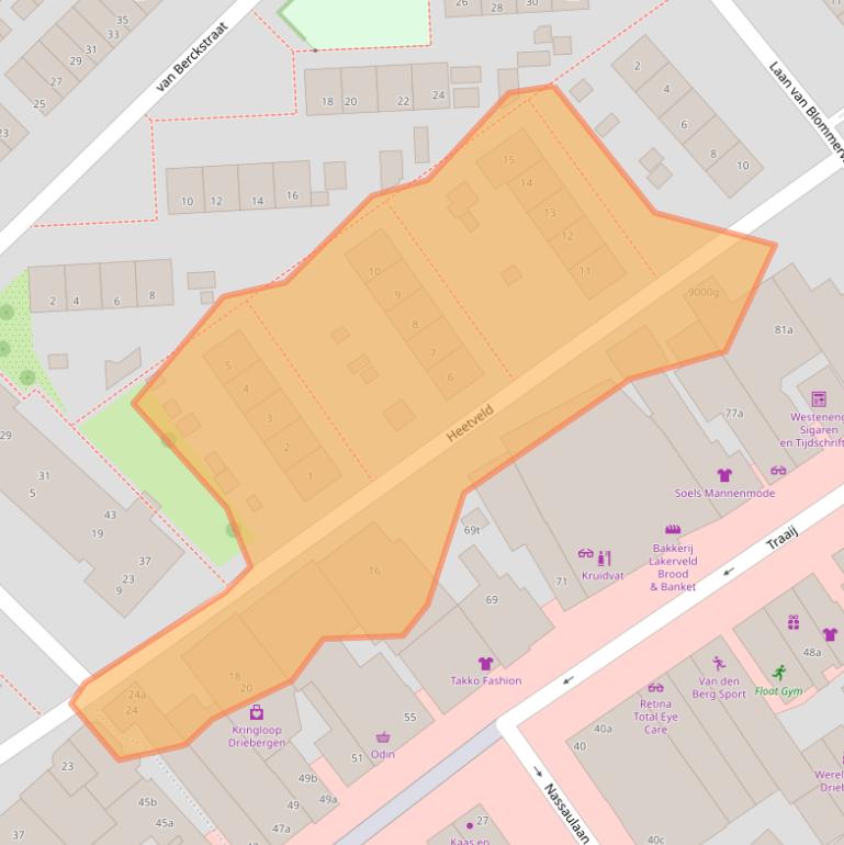 Kaart van postcodegebied 3971CE.