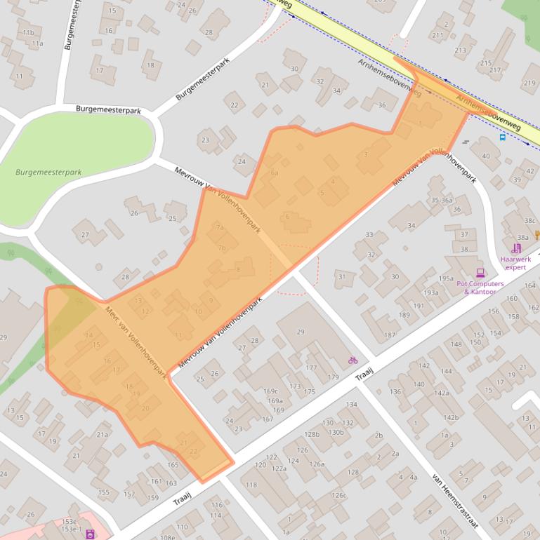 Kaart van postcodegebied 3971CW.