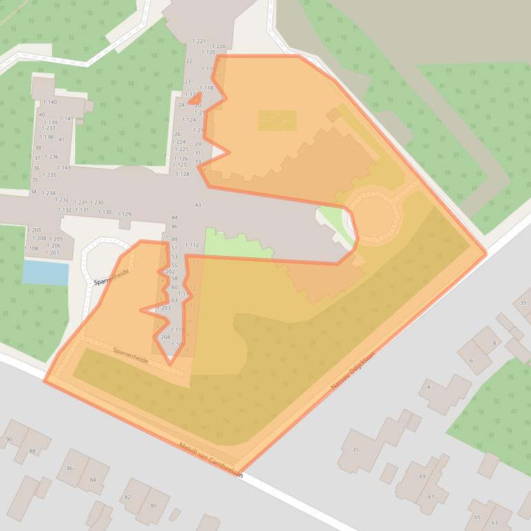 Kaart van postcodegebied 3971DB.