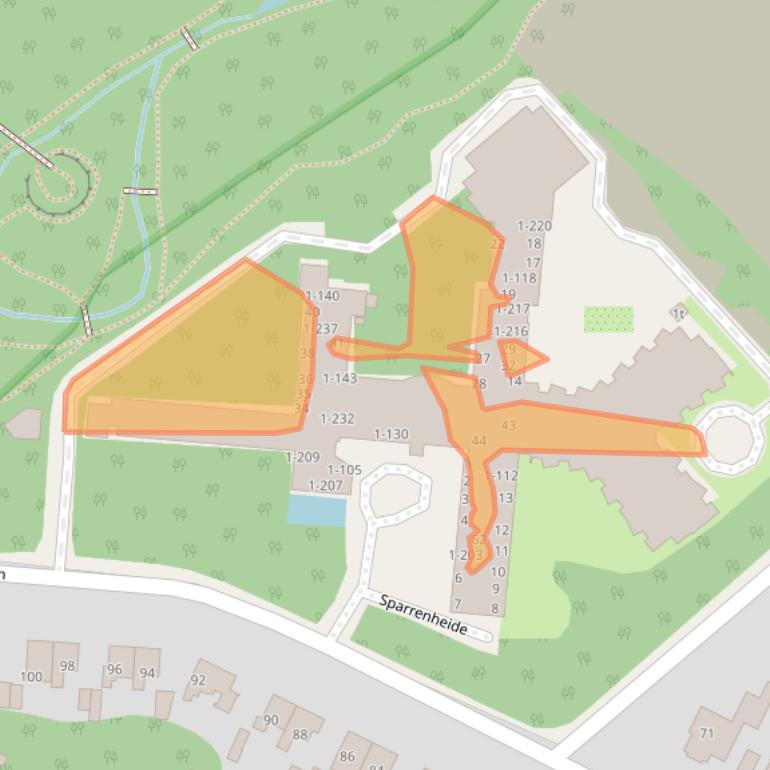 Kaart van postcodegebied 3971DC.