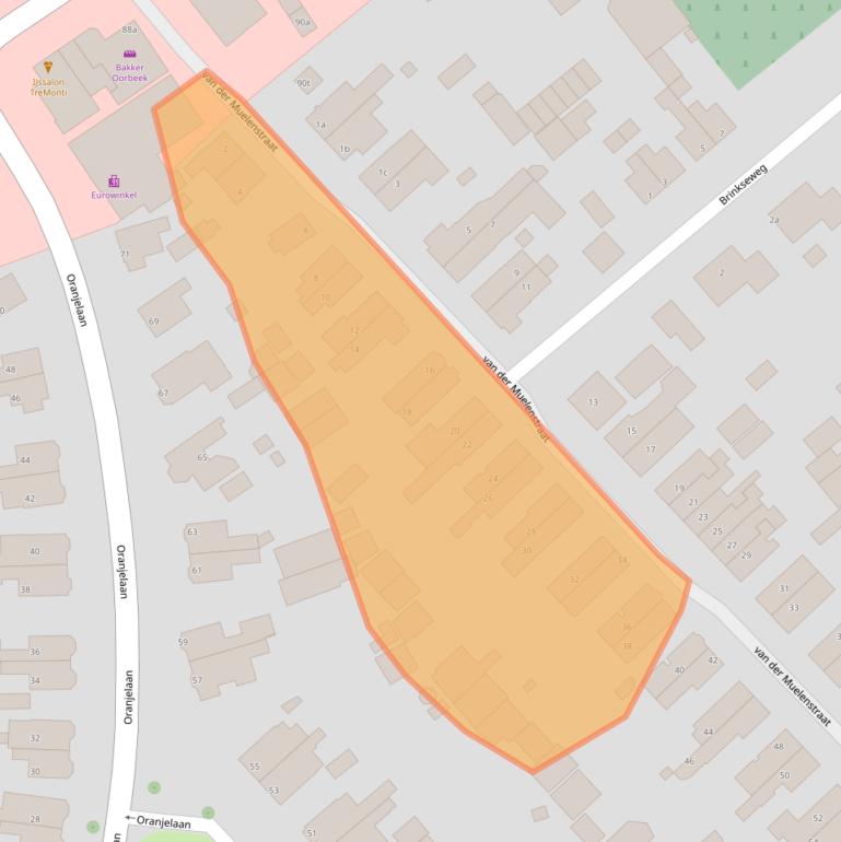 Kaart van postcodegebied 3971EC.