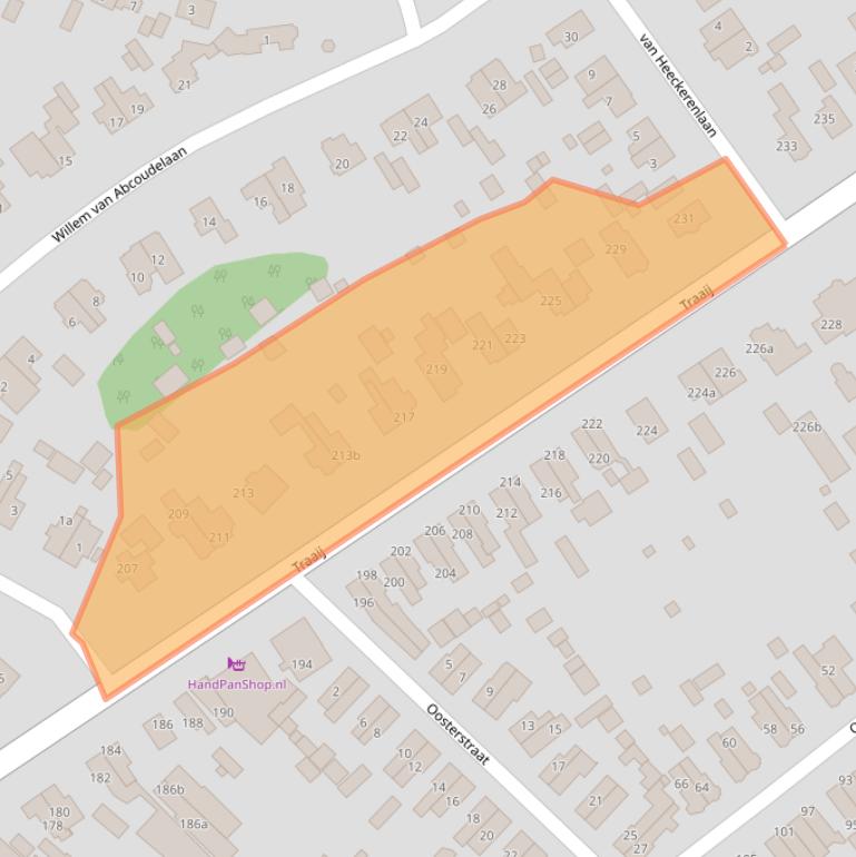 Kaart van postcodegebied 3971GJ.