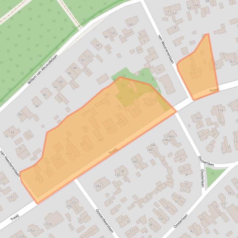 Kaart van postcodegebied 3971GK.