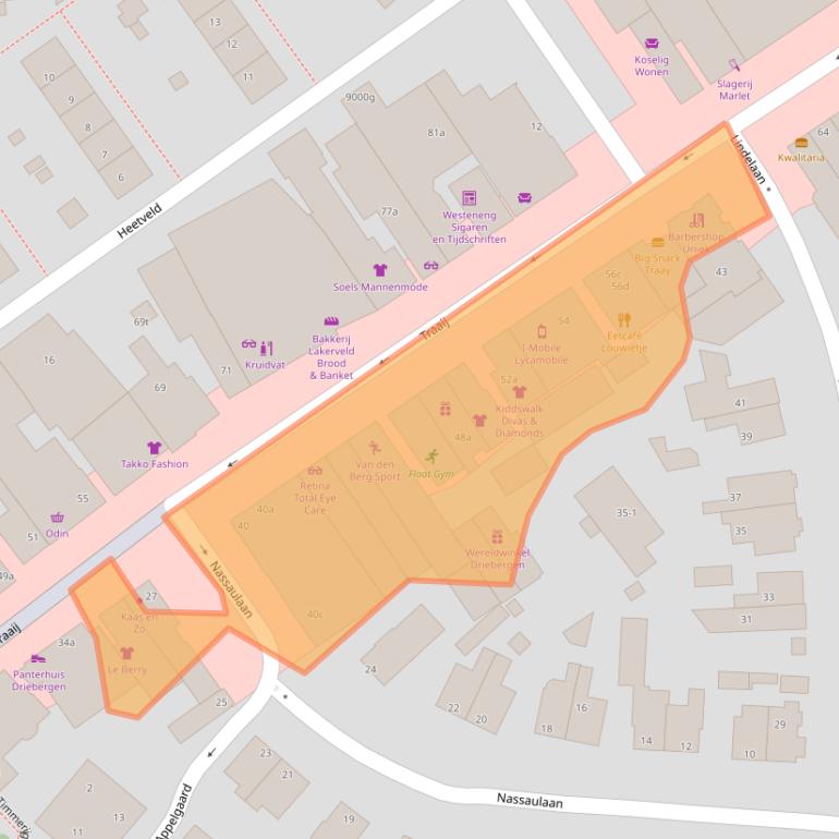 Kaart van postcodegebied 3971GP.