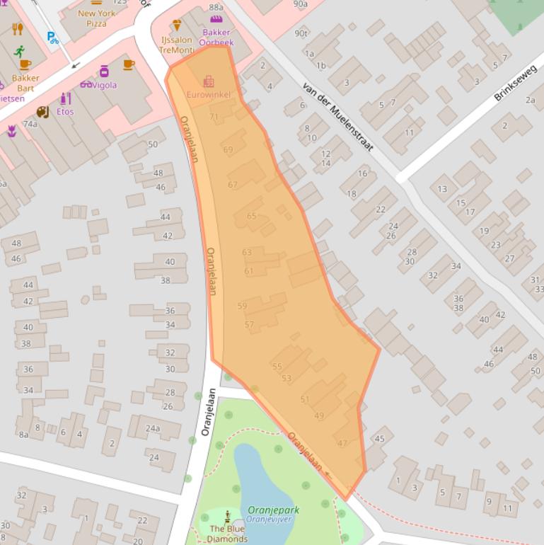 Kaart van postcodegebied 3971HE.