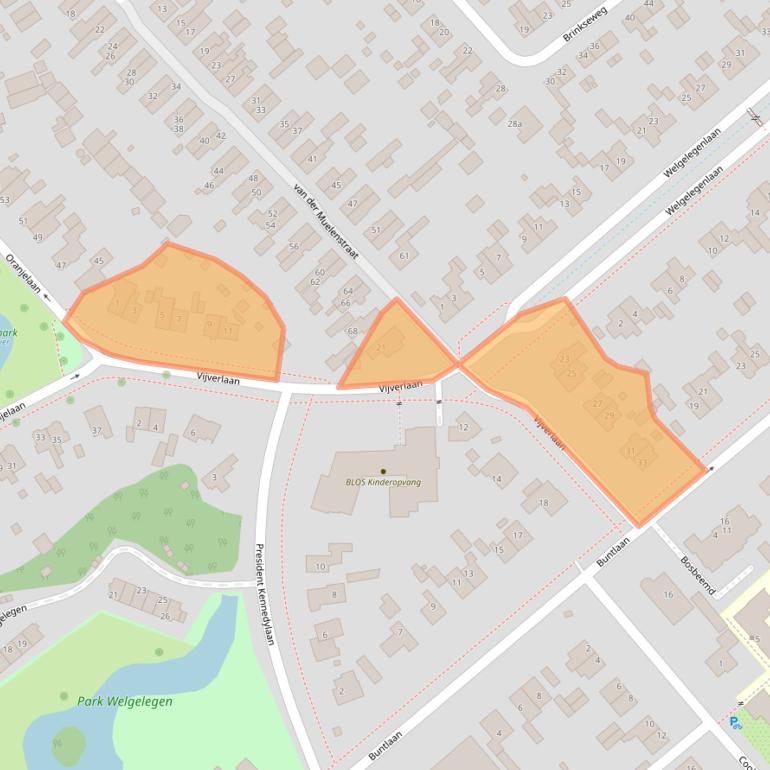 Kaart van postcodegebied 3971HJ.