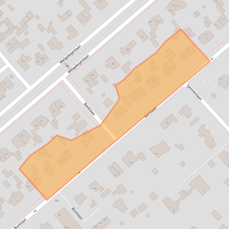 Kaart van postcodegebied 3971JB.