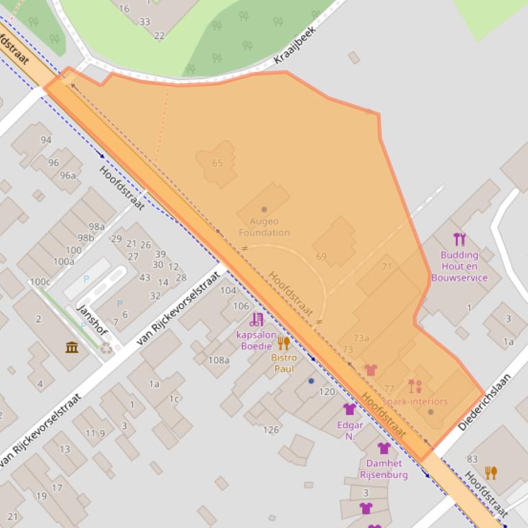 Kaart van postcodegebied 3971KD.