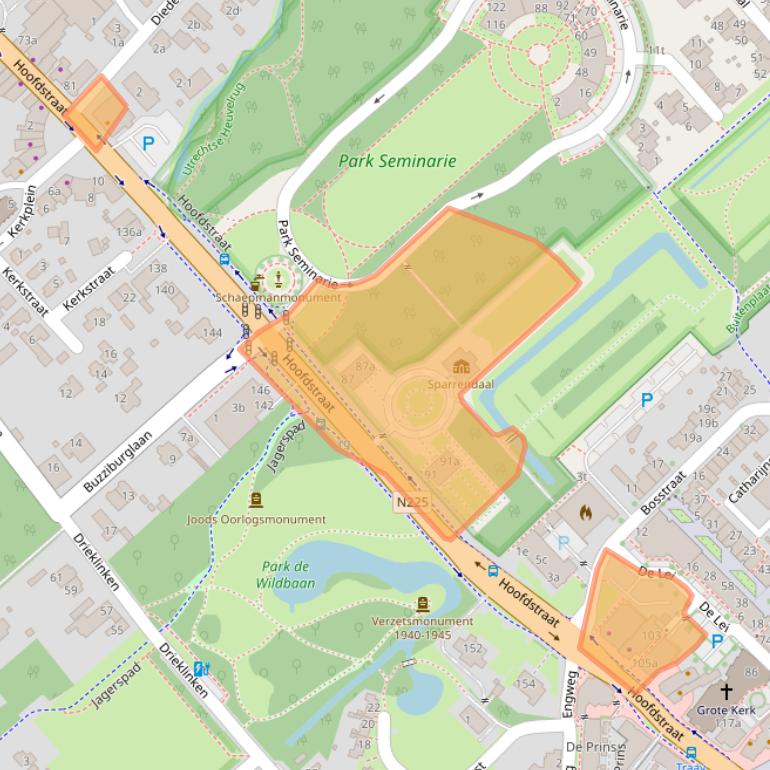 Kaart van postcodegebied 3971KE.