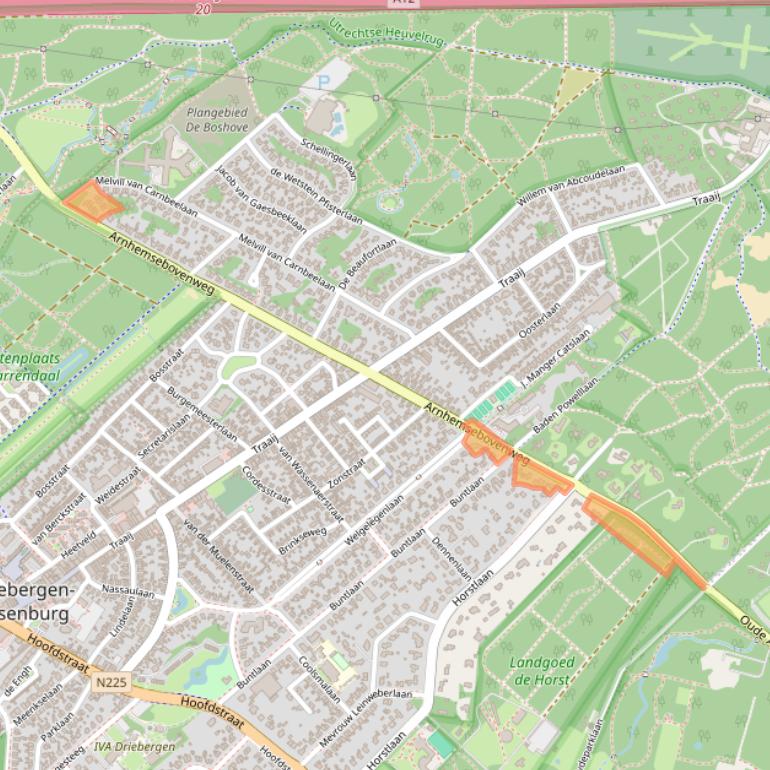 Kaart van postcodegebied 3971MN.