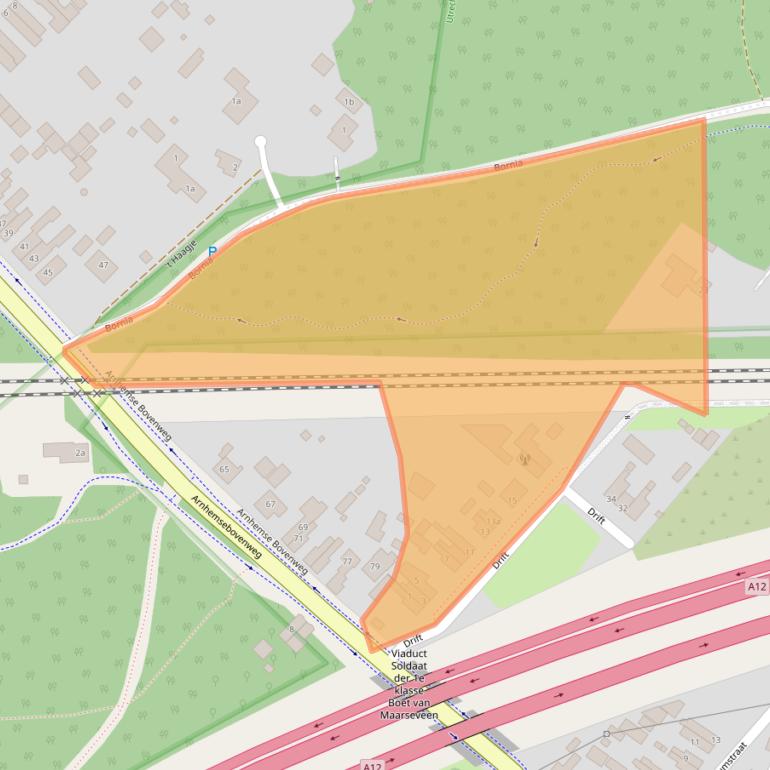 Kaart van postcodegebied 3971MT.