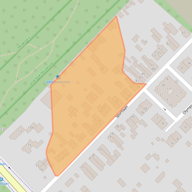 Kaart van postcodegebied 3971NA.