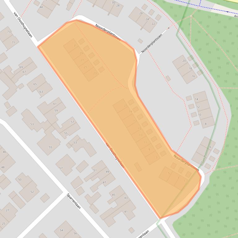 Kaart van postcodegebied 3971NH.