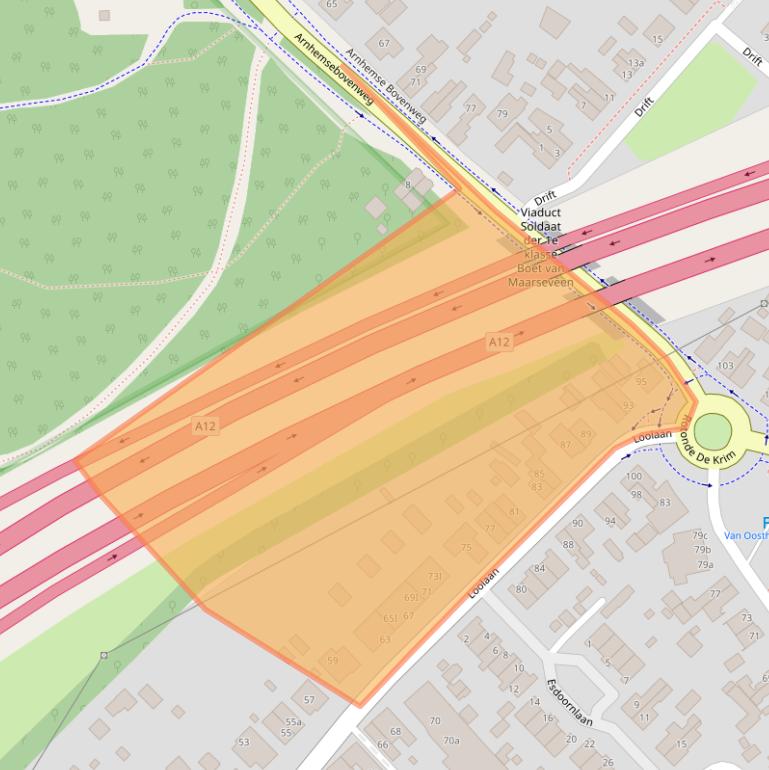 Kaart van postcodegebied 3971PM.