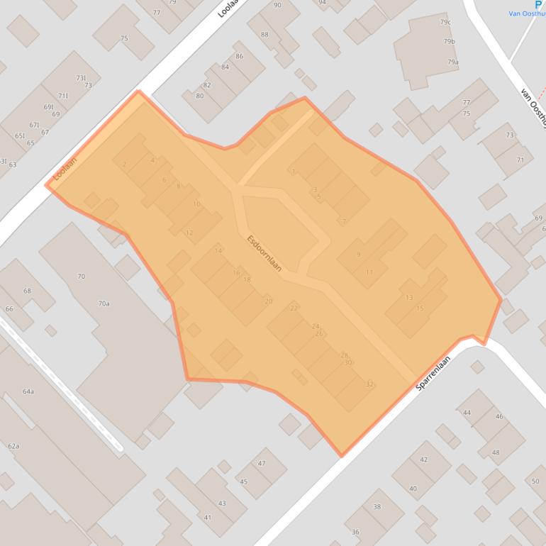 Kaart van postcodegebied 3971PS.