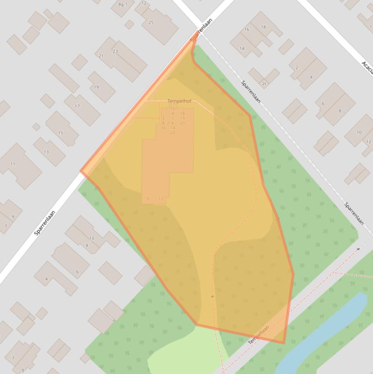Kaart van postcodegebied 3971PZ.