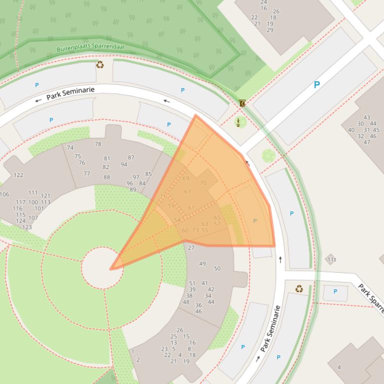 Kaart van postcodegebied 3971SE.