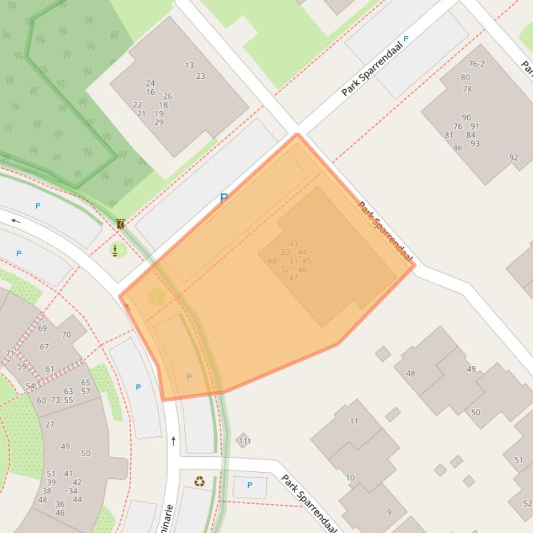 Kaart van postcodegebied 3971SL.