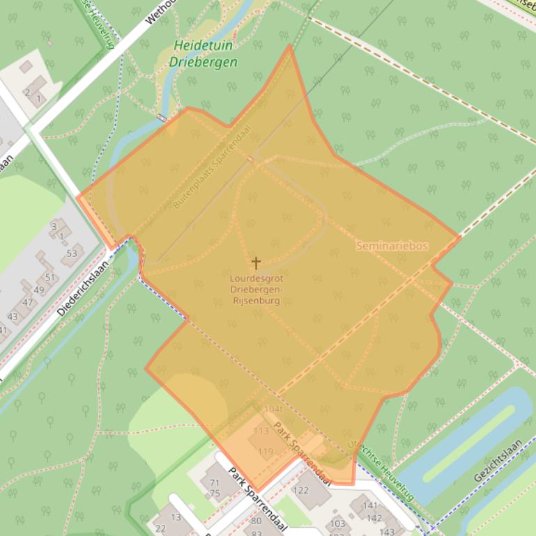 Kaart van postcodegebied 3971ST.