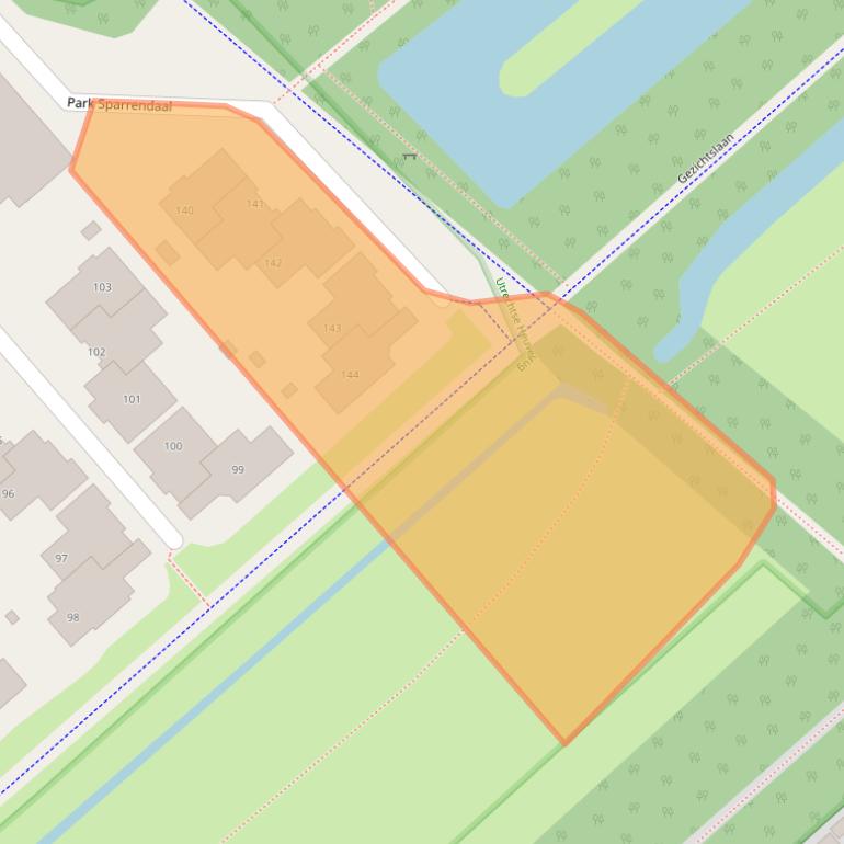 Kaart van postcodegebied 3971SW.