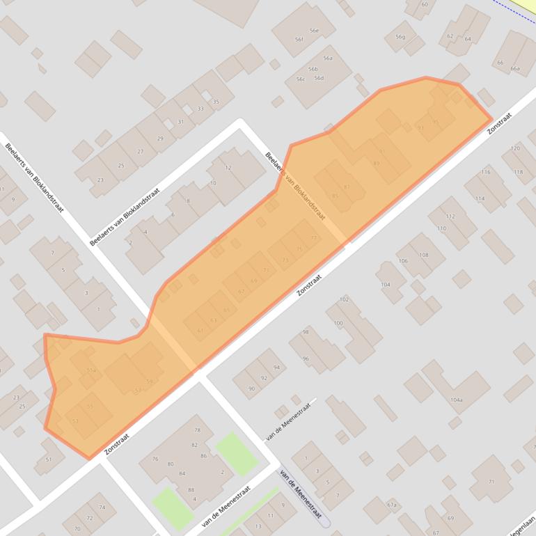 Kaart van postcodegebied 3971VE.