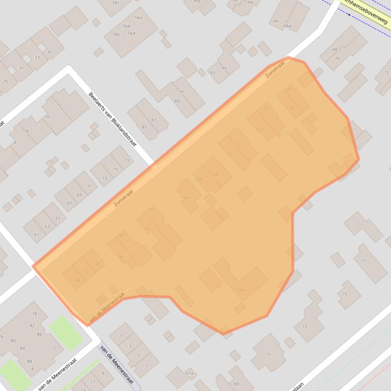 Kaart van postcodegebied 3971VJ.