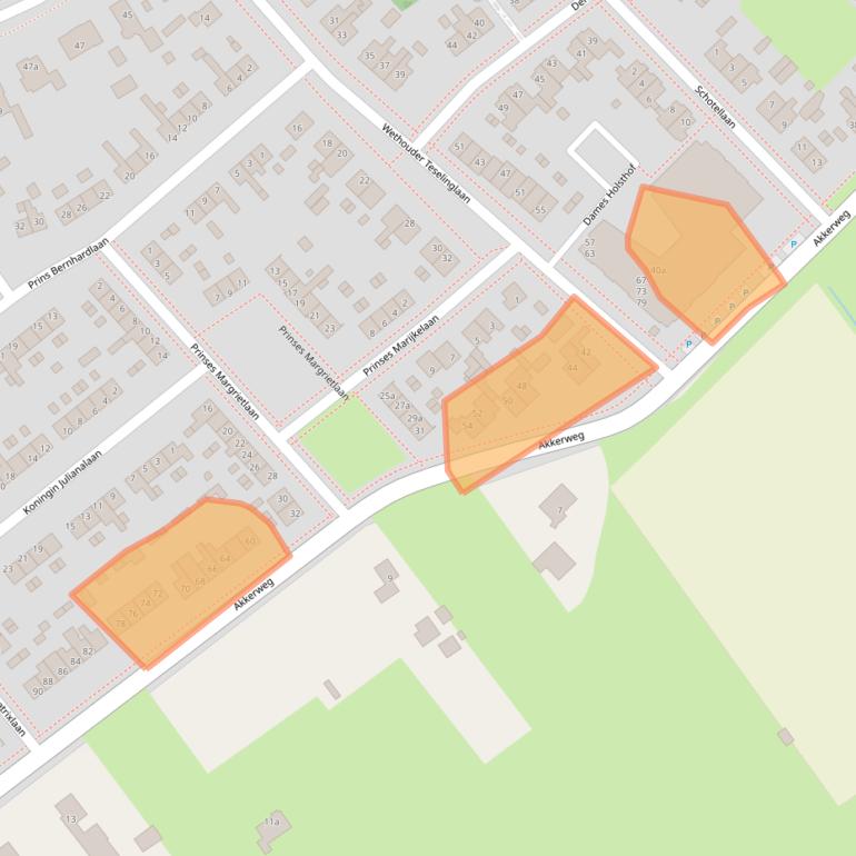 Kaart van postcodegebied 3972AC.