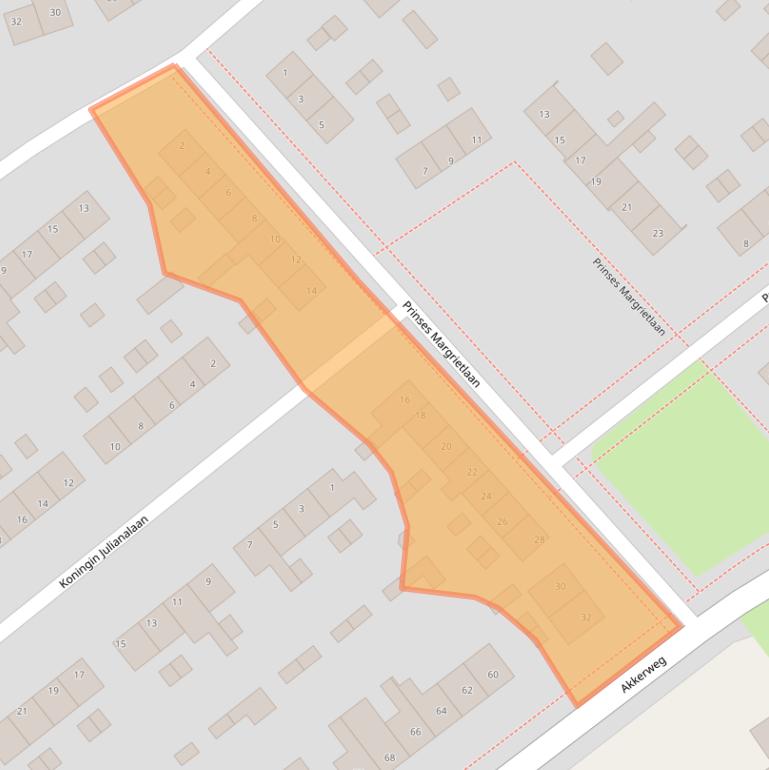 Kaart van postcodegebied 3972AH.