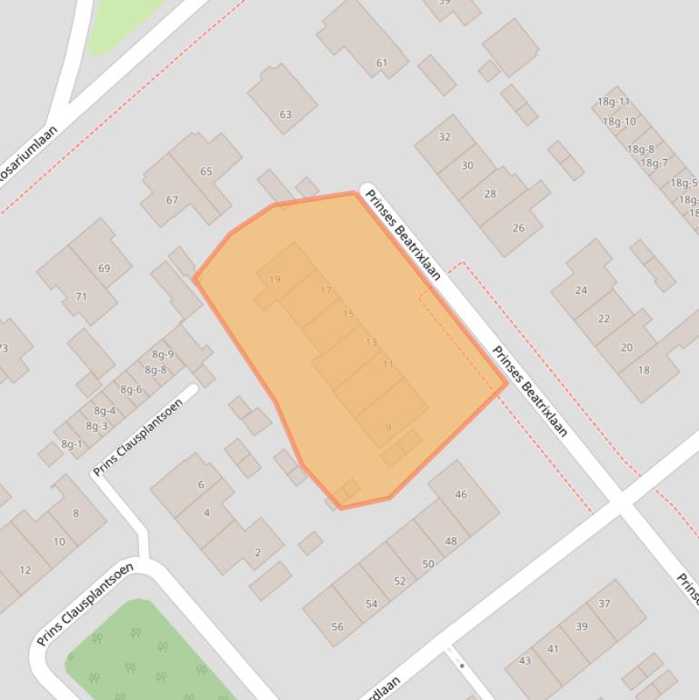 Kaart van postcodegebied 3972AM.