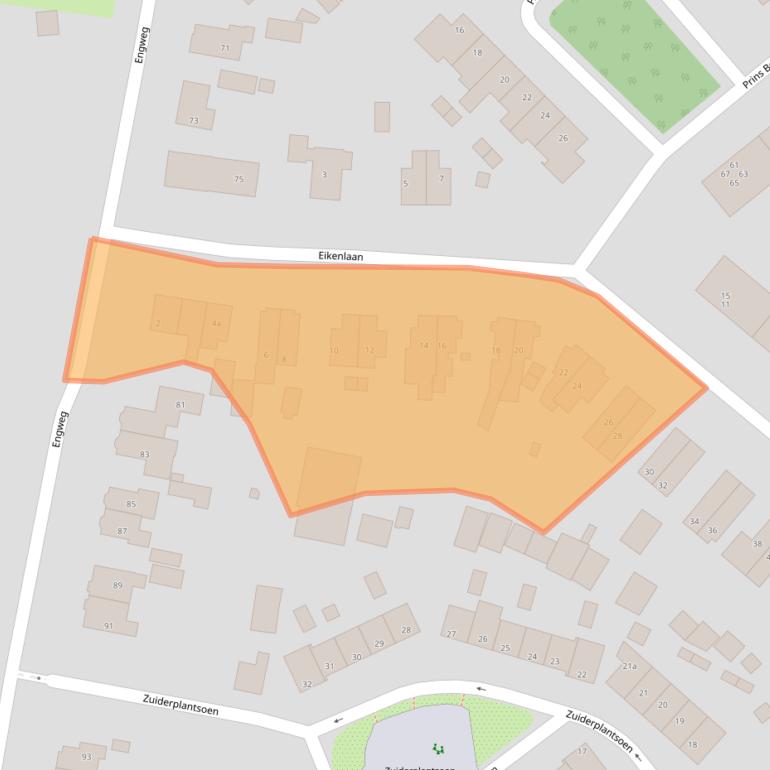 Kaart van postcodegebied 3972AS.