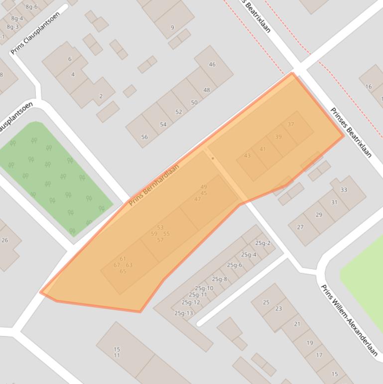 Kaart van postcodegebied 3972AW.