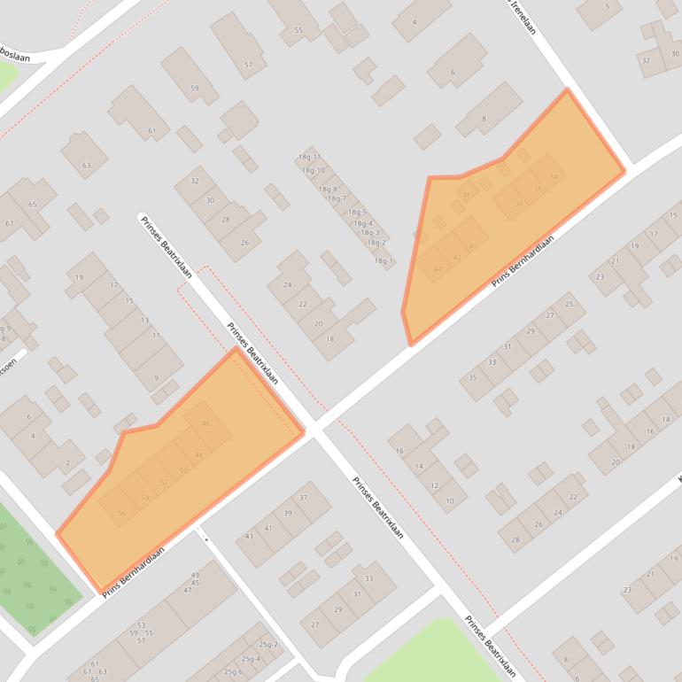 Kaart van postcodegebied 3972AZ.