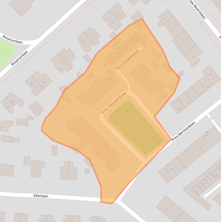 Kaart van postcodegebied 3972BB.