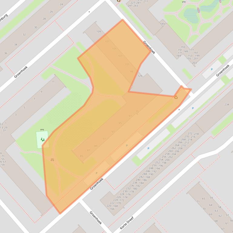 Kaart van postcodegebied 3972CC.